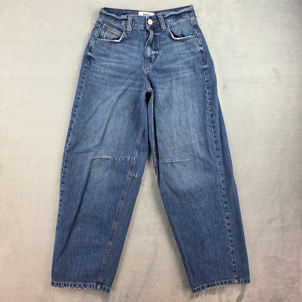 BDG Urban Outfitters High Waisted Baggy Wide Leg Jeans Blue 26W Recycled Cotton